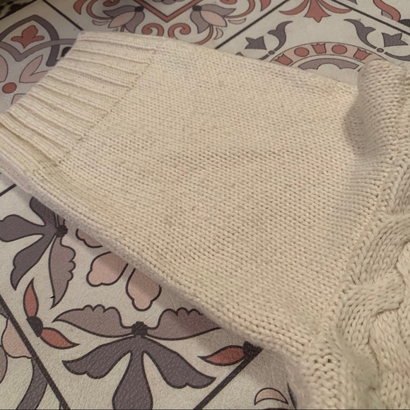 Zara Cable Knit Turtleneck boxy crop sweater Med - Picture 15 of 16